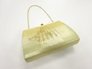 リサイクル　花車模様織出し和装バッグ